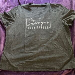 Stronger than Cancer Gray Graphic Men's T-Shirt (Men’s 2XL)